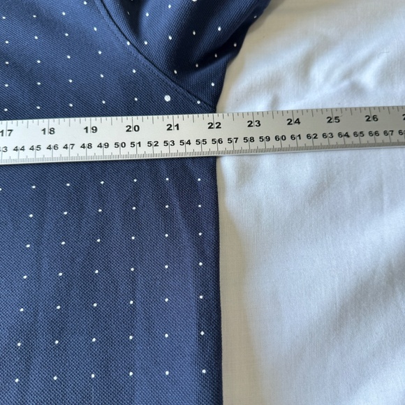 The Nike Polo Dri-Fit Men's Polka Dot Short Sleeve Casual Golf Polo Navy Large - Picture 11 of 14